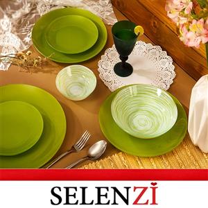 سرویس غذاخوری 6 نفره گرد آرکوفام طرح سبز