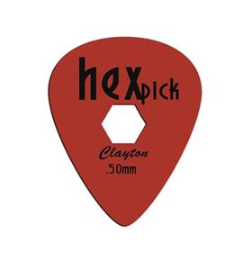 پیک گیتار الکتریک کلایتون مدل 0.50 میلی‌متری HexPick بسته‌ دوازده عددی Clayton 0.50mm Guitar Picks 12 Pack 