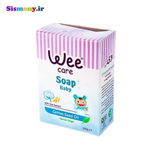 صابون بچه وی مدل Cotton Seed Oil وزن 100 گرم Wee Cotton Seed Oil Baby Soap 100gr