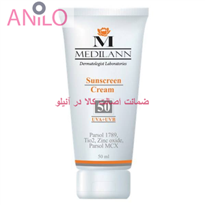 کرم ضد آفتاب رنگی SPF50 مناسب پوست خشک مدیلن 