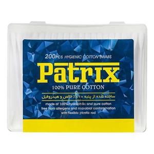 گوش پاک کن پاتریکس مدل Blue بسته 200 عددی Patriks Blue Cotton Swabs 200Pcs