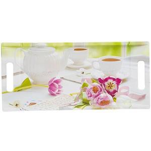 سینی باریکو مدل Tea And Tulips سایز 19x41 سانتی متر Barico Tea And Tulips Tray 19x41 cm