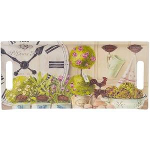 سینی باریکو مدل Shabby Herbs سایز 19X41 سانتی متر Barico Shabby Herbs 19X41 cm