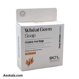 صابون جوانی صورت جوانه گندم بیول BIOL Wheat Germ وزن 100 گرم Biol Wheat Germ Face Wash Makeup Remover Soap