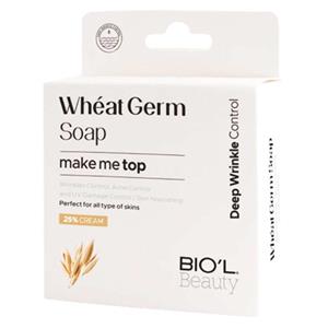 صابون جوانی صورت جوانه گندم بیول BIOL Wheat Germ وزن 100 گرم Biol Wheat Germ Face Wash Makeup Remover Soap