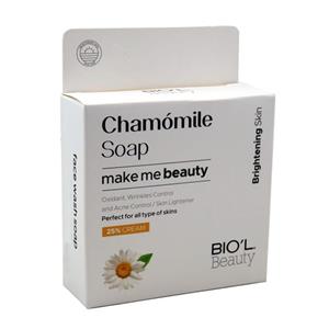 صابون روشن کننده صورت بابونه بیول BIOL Chamomile وزن 100 گرم Biol Chamomile Shine Bright Face Wash Makeup Remover Soap 