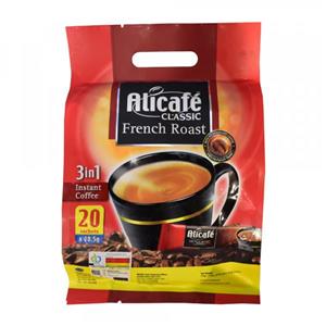 قهوه علی کافه 3in1 مدل Alicafe CLASSIC French Roast بسته 20 عددی 