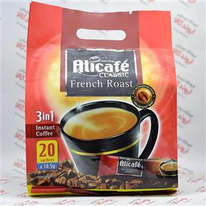 قهوه علی کافه 3in1 مدل Alicafe CLASSIC French Roast بسته 20 عددی 