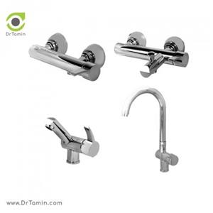 ست 4 تکه گلپایگان مدل پارس (  با شیر روشویی ثابت)