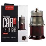 شارژر فندکی فست شارژ Verity CQ1110 3.0A+MicroUSB Cable Car Charger