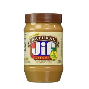 کره بادام زمینی کرمی کم سدیم جیف jif natural crunchy peanut butter spread 