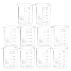 بشر آزمایشگاه مدل beaker ظرفیت 600 میلی لیتر بسته 10 عددی