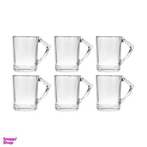 لیوان شیشه اصفهان مدل نیلوفر کد 440 بسته 6 عددی