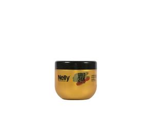 ماسک مو ترمیم کننده کراتین گلد حاوی روغن آرگان نلی Gold 24k keratinحجم 500 میل Nelly Keratin Hair Mask 500ml 