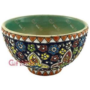 کاسه سفال مینا کاری کوچک