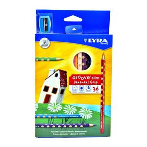 مداد رنگی 36 رنگ لیرا مدل Groove Slim