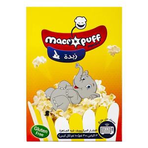 پاپ کورن نیمه اماده ماکروفری کره ای ماکروپف مقدار100 گرم مجموعه 3عددی Macropuff Butter Semi Prepares Corn Grain gr Pack of 