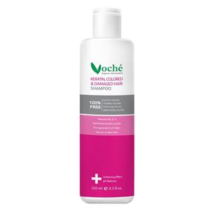 شامپو تقویت کننده وچه حاوی کراتین مناسب برای موهای رنگ شده حجم ۲۵۰ میل Voche Keratin Shampoo 250ml 