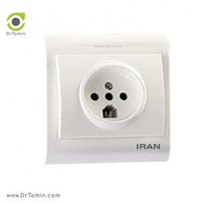 پریز تلفن دو کاره ایران الکتریک مدل ایران 2009  ( سفید و کرم اقتصادی)