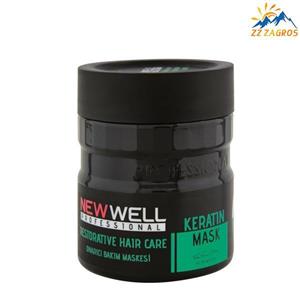 ماسک مو نیوول مدل KERATIN حجم 500 میل NEWWELL 