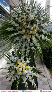 تاج گل تسلیت دو طبقه