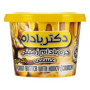 کره بادام زمینی عسلی کرانچی دکتر بادام وزن 220 گرم Dr Badam Peanut Butter with Honey 220 gr