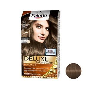 کیت رنگ مو پلت سری DELUXE شماره 1-7 حجم 50 میلی لیتر رنگ بلوند دودی