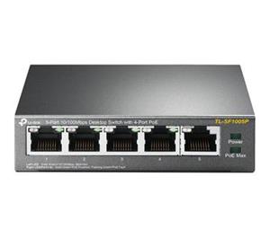 سوئیچ غیر مدیریتی 5 پورت تی پی لینک مدل TL-SF1005P TP-LINK TL-SF1005P 5Port Desktop PoE Switch