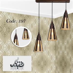 چراغ آویز دارکار مدل کلاب 3 شعله خطی Darkar Club Linear 3-Branch Hanging Lamp