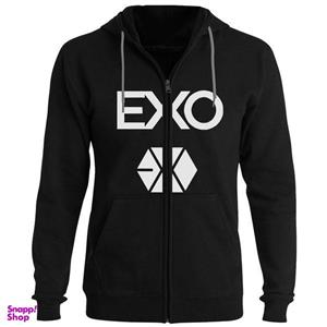 سویشرت مردانه طرح EXO کد ZM16 رنگ مشکی