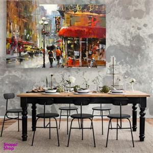 تابلو شاسی سری نقاشی های زیبا مدل کافه کد 493