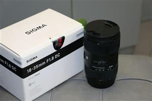 لنز دست دوم سیگما مدل Sigma 18-35mm f/1.8 DC
