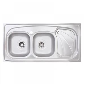سینک ظرفشویی روکار بیمکث استیل. مدل BS514