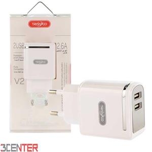 شارژر دو پورت ترانیو Tranyoo V2 Digital Charger با توان 2.6 آمپر