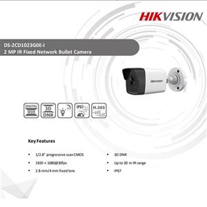 دوربین بولت 2 مگاپیکسل هایک ویژن مدل DS-2CD1023G0E-I Hikvision DS-2CD1023G0E-I Network Camera