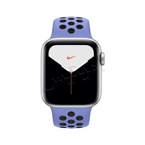 اپل واچ سری 5 نایکی 40 بدنه آلومینیوم نقره ای بند سیلیکونی سفید Apple Watch Series 5 40mm Silver Aluminum Case with Nike Sport Band