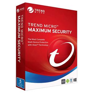 نرم افزار امنیتی ترند میکرو نسخه  5Maximum Security کاربر 1 ساله Trend Micro Maximum Security Antivirus Software  5 User 1 years