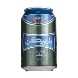نوشیدنی مالت بدون الکل باربیکن با طعم هلو 330 میلی لیتر