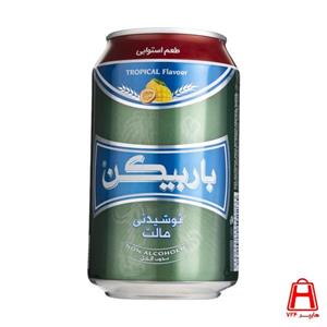 نوشیدنی مالت بدون الکل باربیکن طعم استوایی 330 میلی لیتر Barbican Malt Beverage with Tropical Flavour ml 