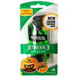 تیغ اصلاح یکبار مصرف مدل Sensitive XTREME 3  سه لبه 4 عددی Schick