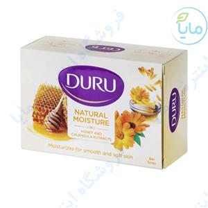 صابون حاوی عصاره عسل و گل همیشه بهار دورو مناسب انواع پوست 120 گرم Duru Natural Moisture Honey Calendula Beauty Soap