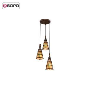 چراغ آویز دارکار مدل ملیکا 3 شعله کد 72 Darkar 72 3-Branch Melika Hanging Lamp