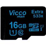 Vicco Man Extra microSDHC 16GB UHS-I Class 10 - 80MBps 533X With Adapter