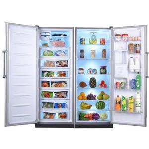 یخچال فریزر دوقلو سیلور عرض 65 با پنل دیجیتال سری FLAT DOOR مدل SRF19 نقره ای 