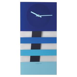 ساعت دیواری نکستایم مدل Bold Stripes Blue 2855bl Nextime Bold Stripes Blue 2855bl Clock