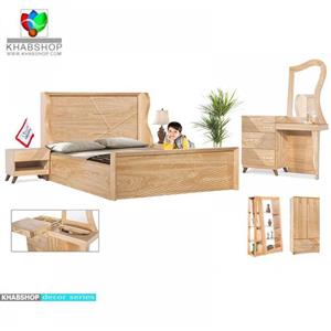سرویس خواب دونفره پانیذ ام دی اف روکش ملچ کد Setayesh