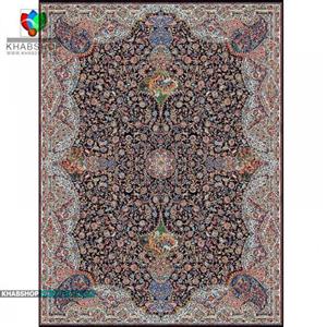 فرش امیر مدل شکارگاه سرمه ای HCP