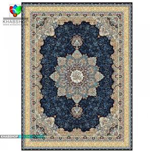 فرش امیر مدل ترنم برجسته سرمه ایHCIX2