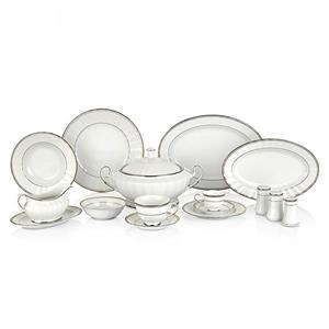 سرویس غذاخوری 86 پارچه شفر طرح Welle Gold کد 15002 Schafer Bone 86Pieces Dinnerware Set