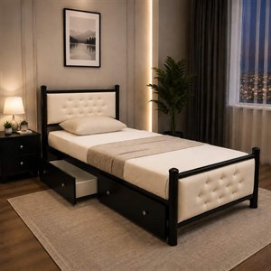 تخت خواب یک نفره مدل لمسه